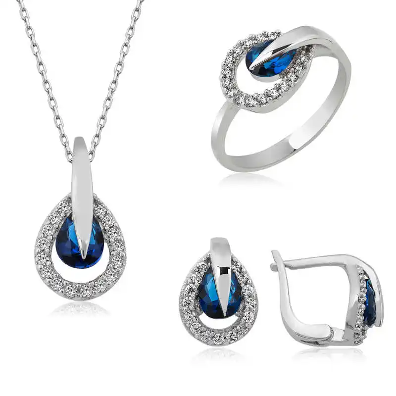 

Silverlina Silver Blue Drop Women 'S Set