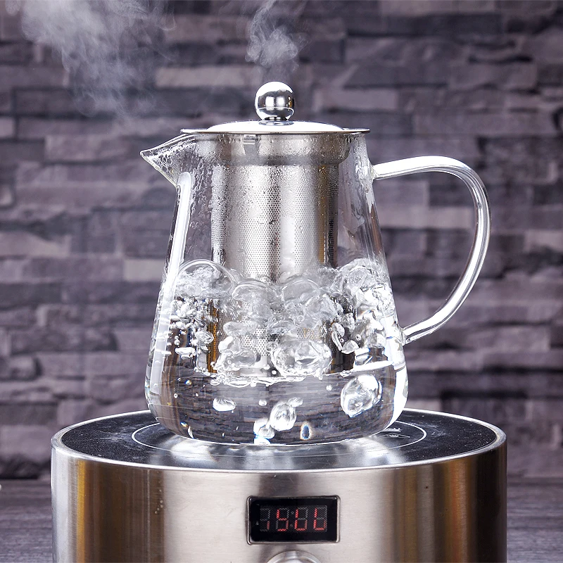 1200 мл утолщенной термостойкого большой емкости стеклянная чашка горшок