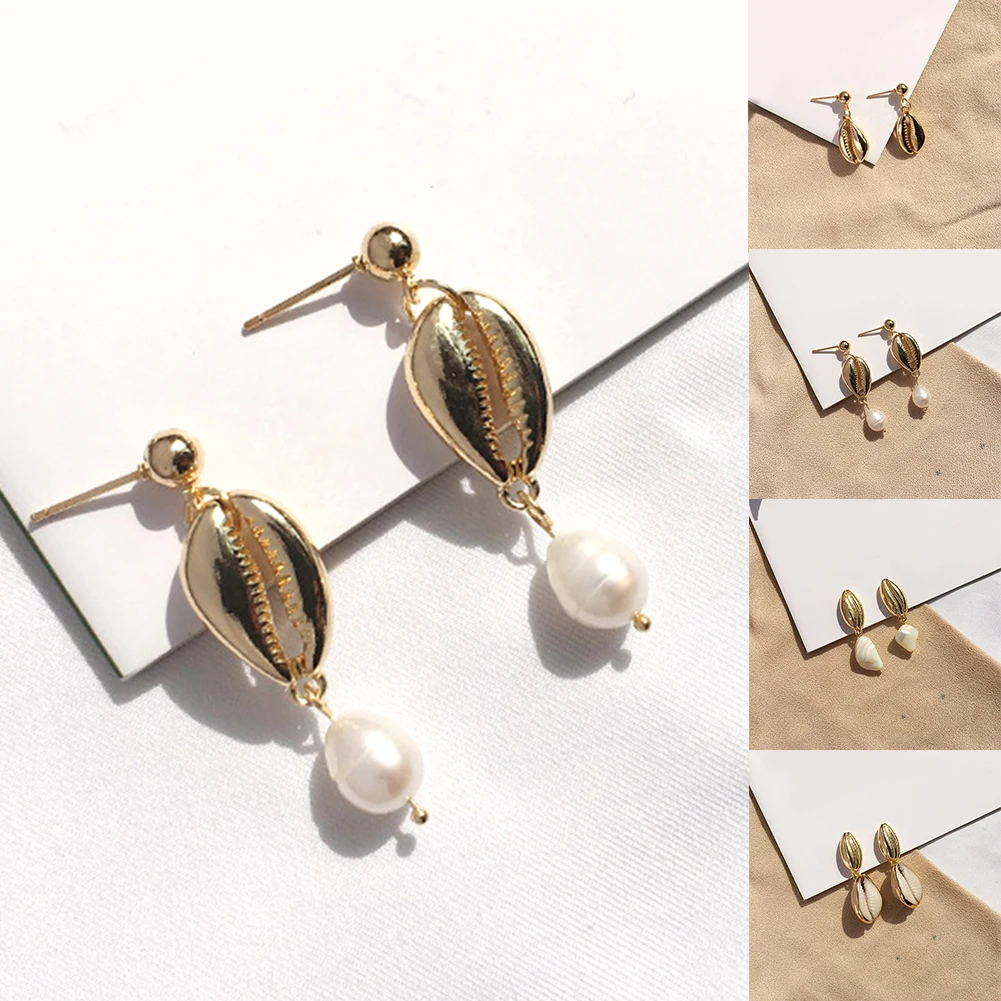 Женские массивные серьги подвески с искусственным жемчугом|Серьги-подвески| |