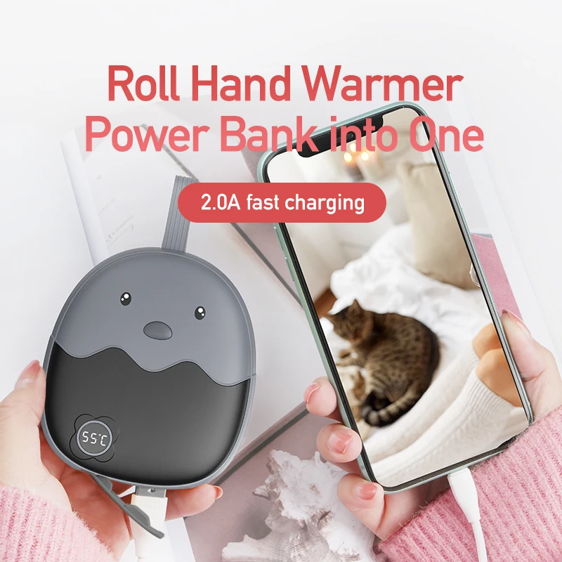 Наушники вкладыши AWEI P110K 2 в 1 Мощность банк Карманный нагреватель светодиодный