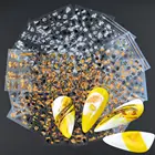 1 шт. 3D ЗолотыеWiht черные бронзирующие наклейки на ногти цветок металлическое кружево слайдер Сделай Сам Маникюр Лист наклейки для ногтей украшения для дизайна ногтей