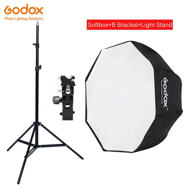 Kit 3 Godox Зонт софтбокс 80 см/31,5 дюйма Диаметр восьмиугольник Brolly Зонт Аксессуары для фотографии софтбокс Отражатель для видеостудии - Цвет: Kit 3
