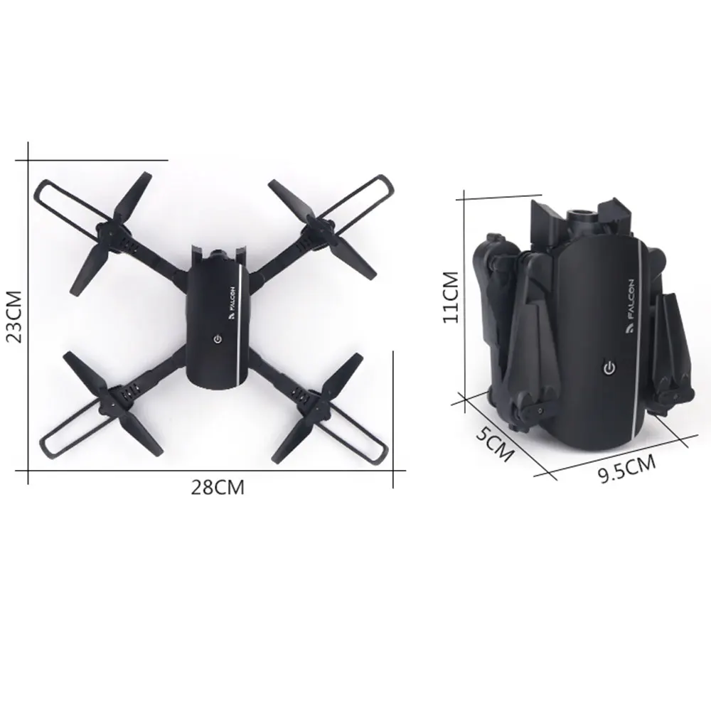 1808 Wifi FPV RC Дрон с 4K HD Двойная камера Вертолет Оптический поток Квадрокоптер Профессиональный селфи Дрон Vs SG106 Visuo XS816