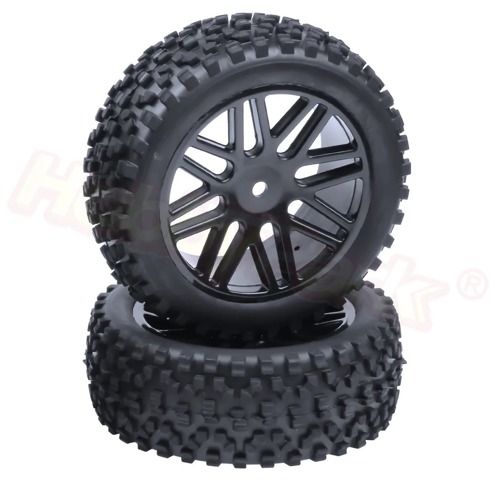 2 шт. RC 1/10 Buggy резиновые передние шины и обод колеса широкие: 34 мм шестигранные 12