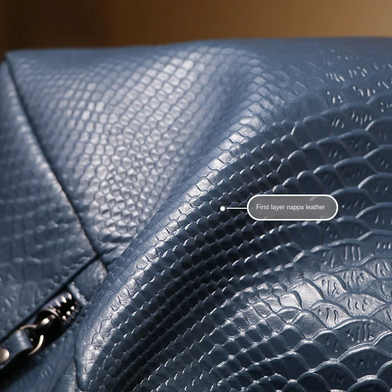 Дизайнерская женская сумка из коровьей кожи с узором под крокодила Элегантная