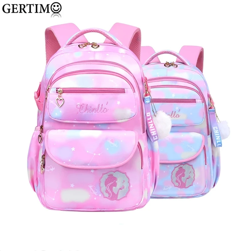 All for School Primary Grade 1-6  Fashion Orthopedic Schoolbag for Children Girls Princess Students TRAVEL BAG School Backpack