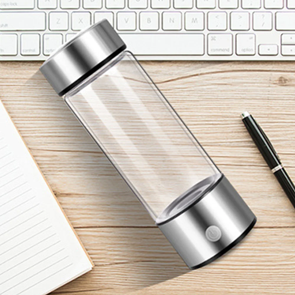 

400ML Portable Hydrogen-Rich Water Cup Hydrogen water generator USB Rechargeable Water Filter Electrolysis Pure H2 Cup Ion Maker