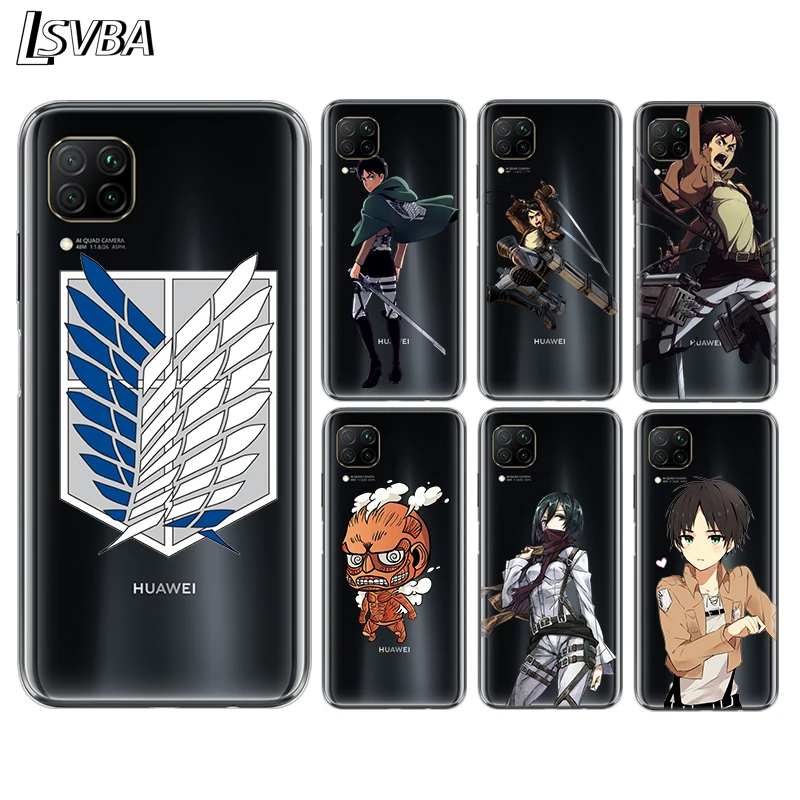 

HOT attack on Titan Silicone TPU Cover For Huawei P Smart Z S Plus Mate 30 20 10 Lite Pro 2021 2020 2019 Phone Case