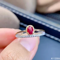 kjjeaxcmy fine jewelry 925 sterling silver inlaid natural ruby ring delicate new female gemstone ring trendy support test