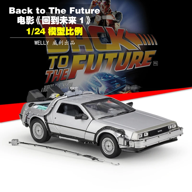 

Welly 1:24 DMC-12 DeLorean Time Machine Back to the Future Car Static Die Cast Vehicles Collectible Model Car Toys