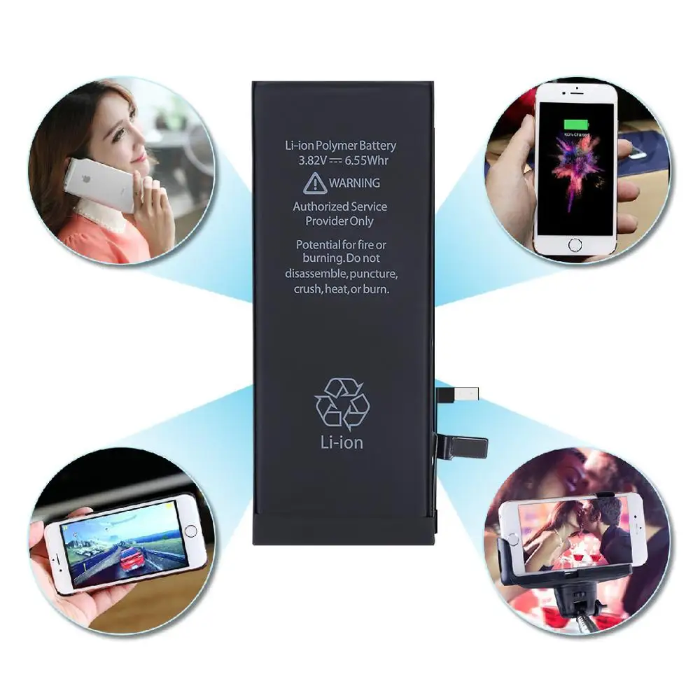 Для Apple Iphone 6/6s/6 Plus/6s Плюс/7 г/7 P/8/8 P с инструментами перезаряжаемый литий-полимерный
