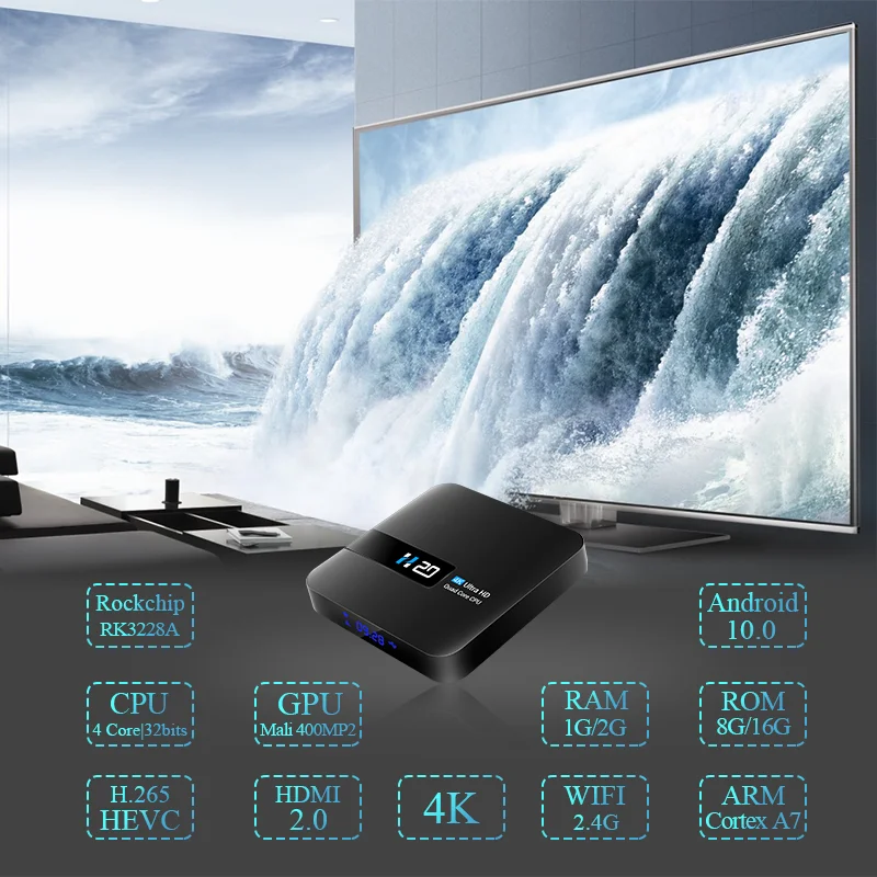 Smart TV Box Android 10 4K WiFi 2 Гб 16 Поддержка IP Franch/Spain/Israel/italia/europa/poland Netflix медиаплеер