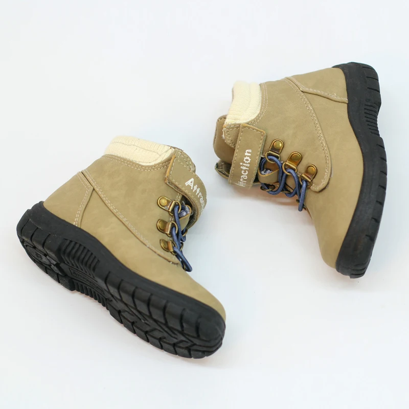 Зимние ботинки 2019 детские Martin Детская качественная кожаная Уличная обувь для