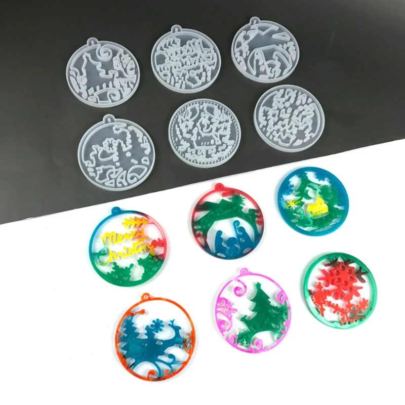 

Форма для рождественской елки, снежинок 652F, брелок, подвеска ручной работы, форма для Рождественского украшения дома