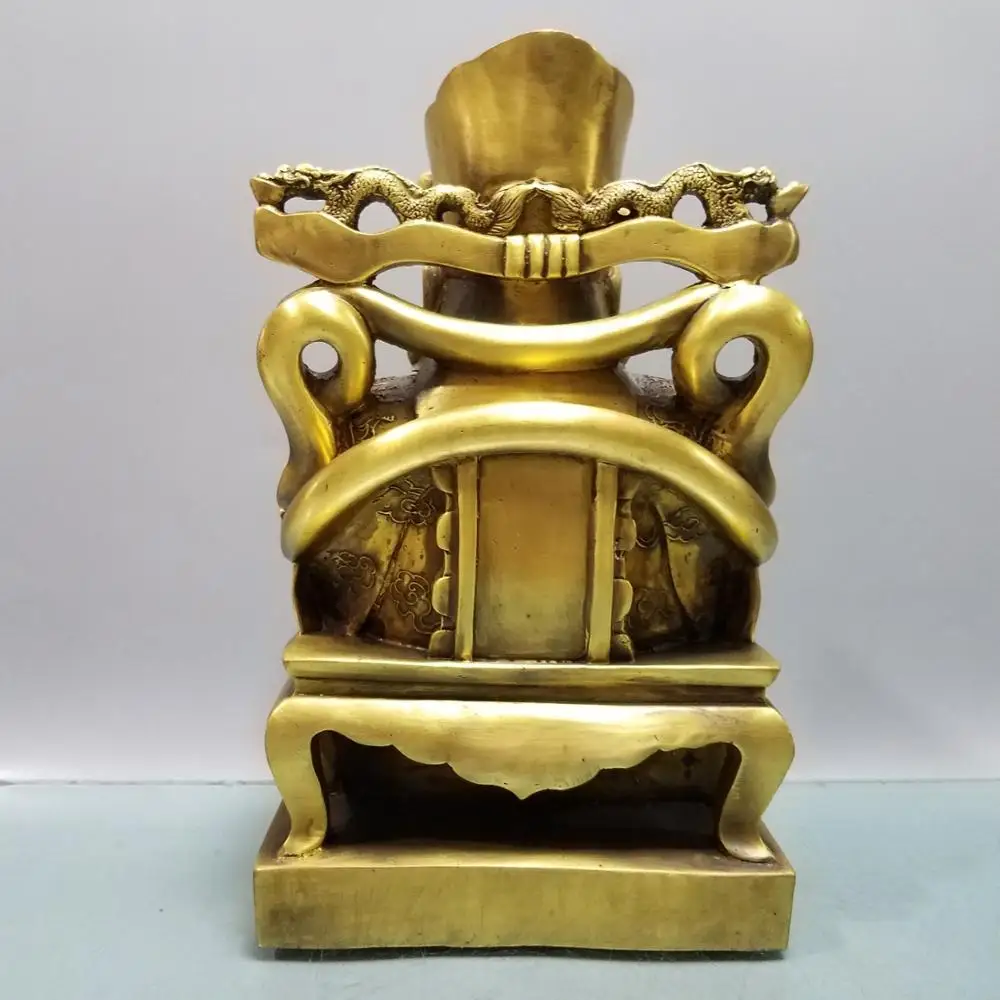 

wedding decoration China Feng Shui Seikos brass wealth auspicious Fortuna statue God of Wealth gets ingot in hand Implied fortun