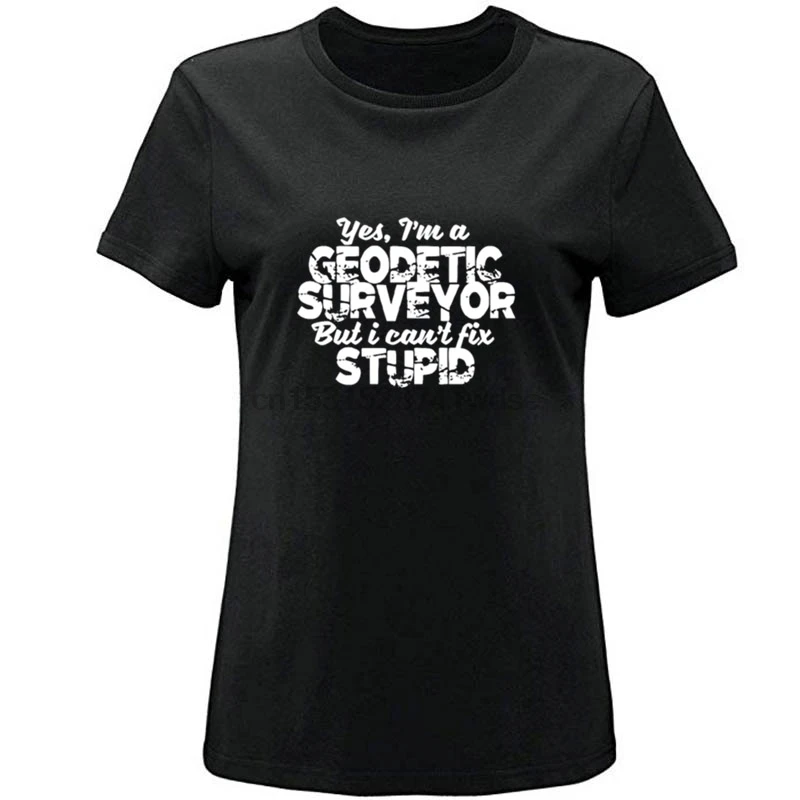 Забавная Повседневная мужская футболка Да я геодезический геодезист