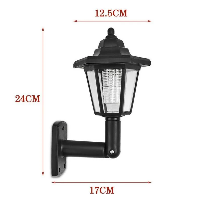 

Solar Hexagonal LED Wall Light Home Retro Decorative Lamps Path Way Wall Landscape Mount Garden Fence Lamp Outdoor Light