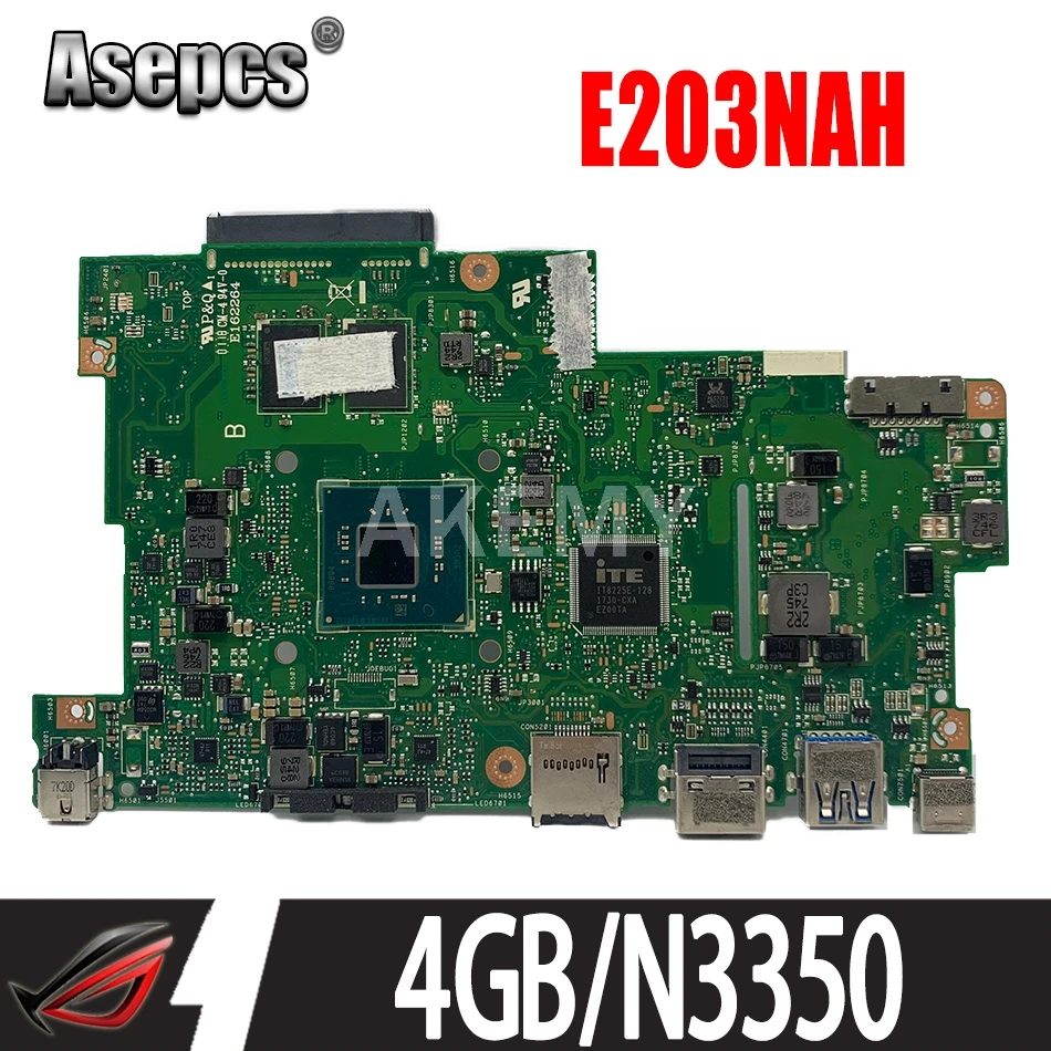 

Материнская плата Akemy 90NB0FC0-R00010 для Asus E203N E203NA E203NAS E203NAH E203M E203MA Laotop материнская плата 4G / N3350 без встроенного SSD