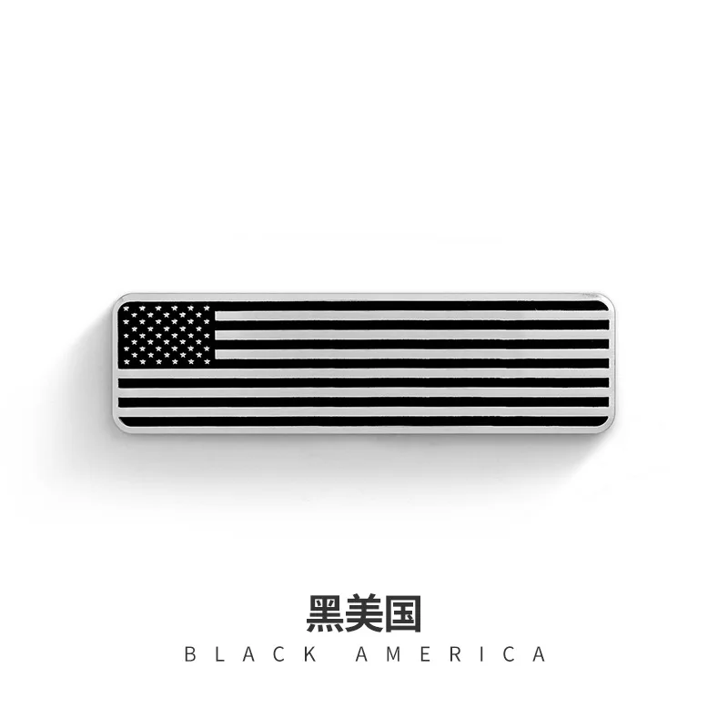 USA black Квадратный флаг этикетка-эмблема индонезийский Корея Малайзия Турция Украина Греция Франция Россия Великобритания США Германия Япония Канада м стикер автомобиля - Цвет: USA black
