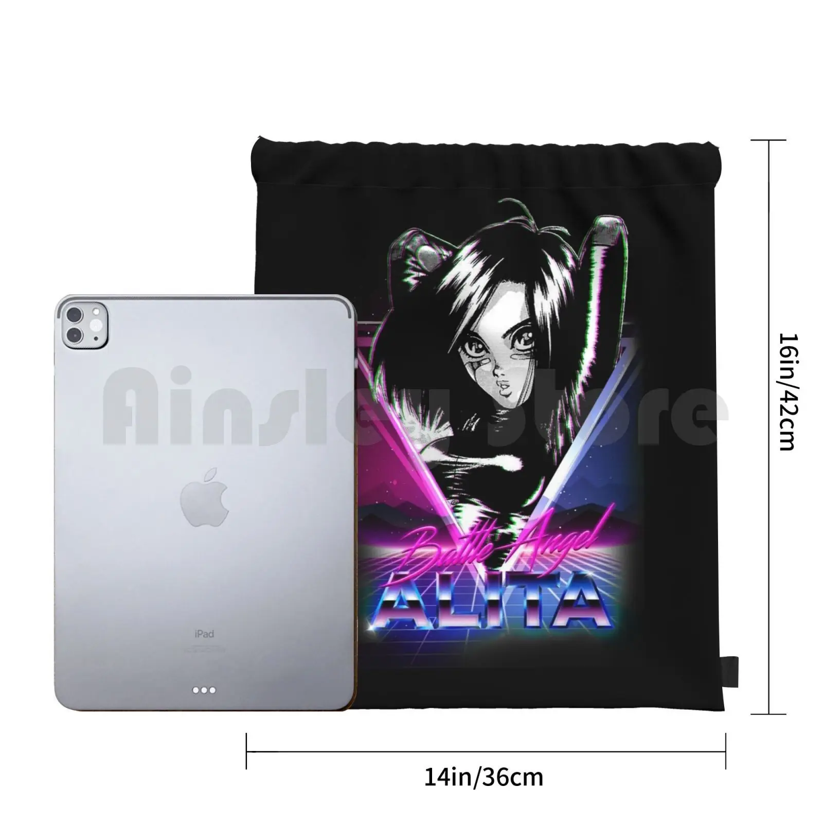 Рюкзак Nineties с изображением боевого ангела сумка на шнурке для верховой езды