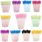 Одноразовые аппликаторы для ресниц, щеточка для завивки и нанесения туши для ресниц, щеточка-Расческа для бровей, губчатые кисточки, аппликаторы для теней, инструмент, 50 шт.