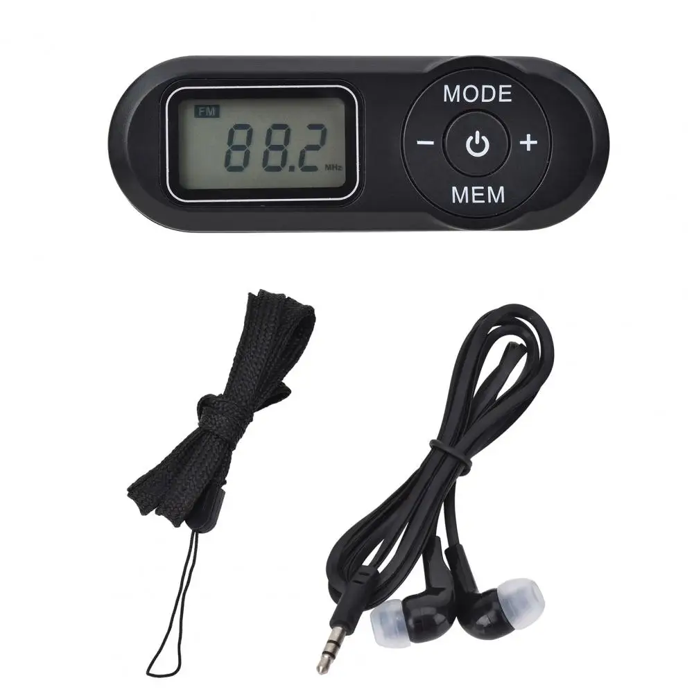HRD-727 DSP FM-радио портативный мини MP3 музыкальный плеер радио ABS 1 дюймов LCD с цифровым