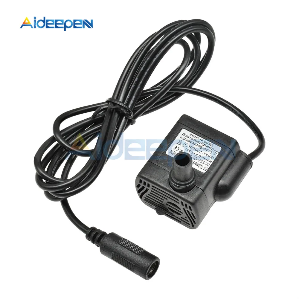 DC 12V 3W DC-1020 Mini Micro погружной водяной насос 1 5 л/ч м аквариумный для фонтанов и прудов