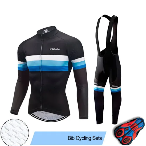 Bib Cycling Set Phtxolue Pro одежда для велоспорта велосипедные Джерси Униформа осень для мужчин Велоспорт Джерси Набор дорожный велосипед майки костюм для езды на горном велосипеде - Цвет: Bib Cycling Set