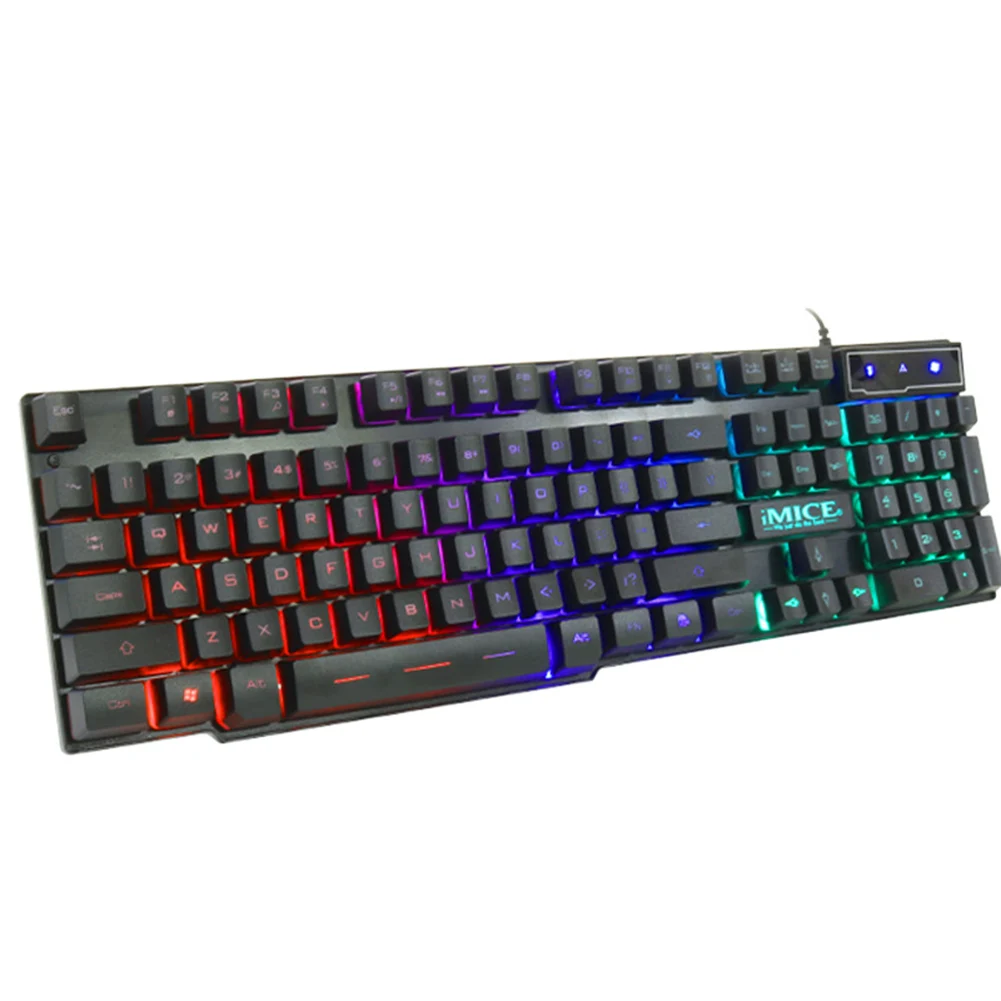 Игровая клавиатура Teclado Mecanico USB Проводная подвесная светодиодный светодиодной