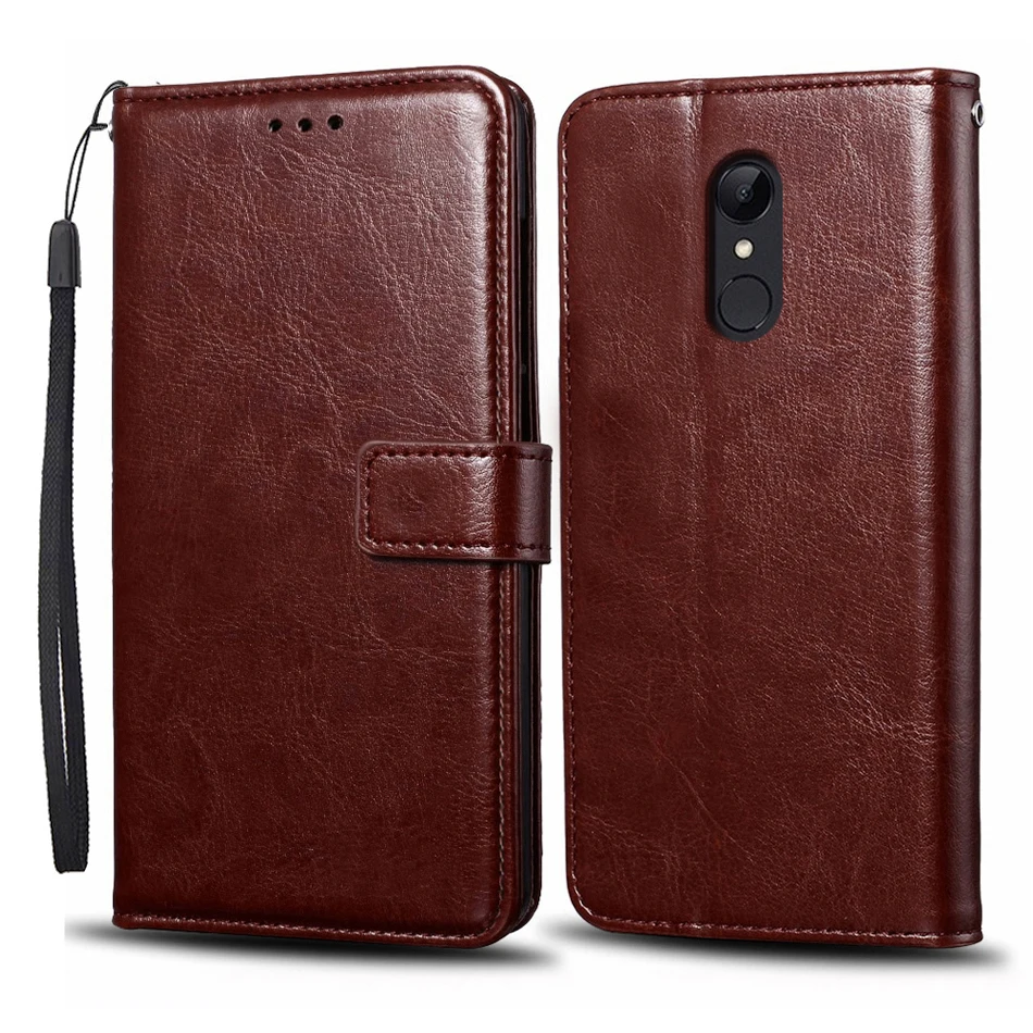 Leather Flip Case For Xiaomi Redmi 5 xiomi redmi Plus Silicone Magnetic Wallet Cover Coque Phone Funda | Мобильные телефоны и