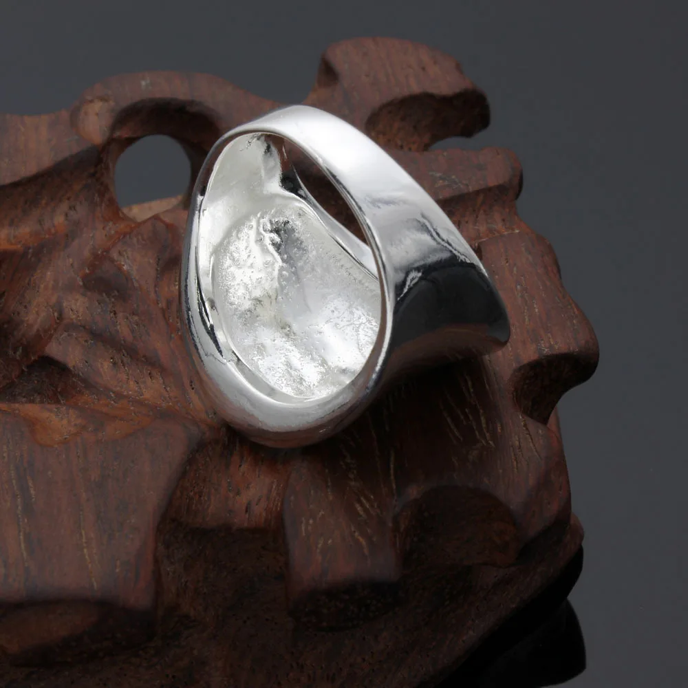 

925 Sterling Silver Jewelry Fashion Thumb Board Ring 7-10# Man Woman's Classic Clothes With Gifts CR043