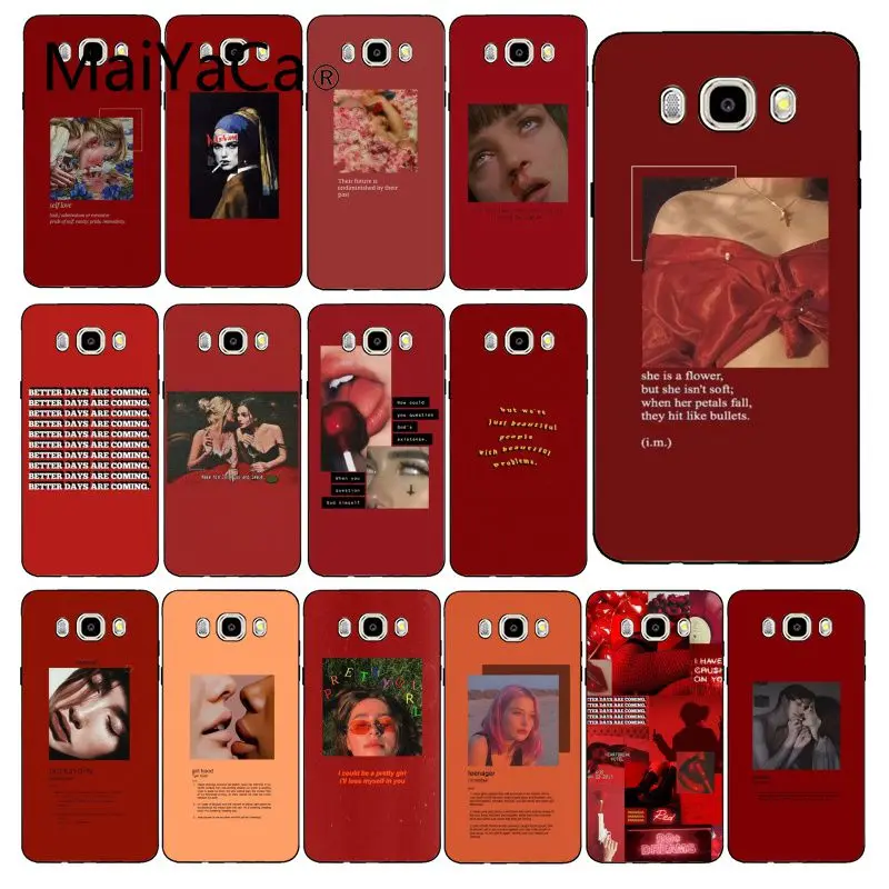 Мягкий Ретро чехол Maiyaca с красным рисунком для Samsung Galaxy J7 J6 J8 J4 J4Plus DUO J7NEO J2