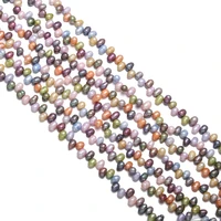 natural freshwater pearl beads high quality 36cm punch loose beads for diy women necklace bracelet jewelry making 12 color 6 7mm