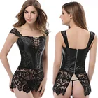 Женское сексуальное кружевное белье, Корректирующее белье, готический утягивающий корсет для талии, латексный боди, корсет, Корректирующее белье для подтяжки ягодиц, боди для живота