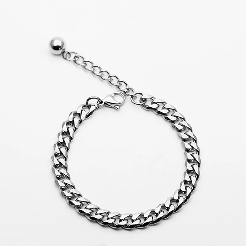Мужские Плетеные браслеты из нержавеющей стали 5 мм 7 9 кубинские звенья Foxtail