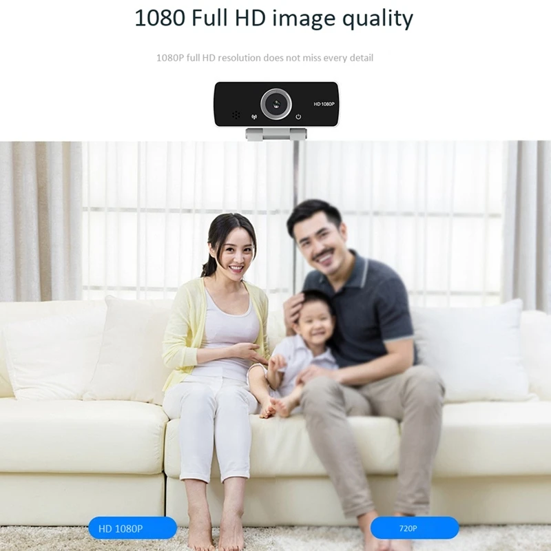 

Webcam USB Computer Camera 1080P HD with Microphone Camera Autofocus Free Drive for Computer, Conference, Video