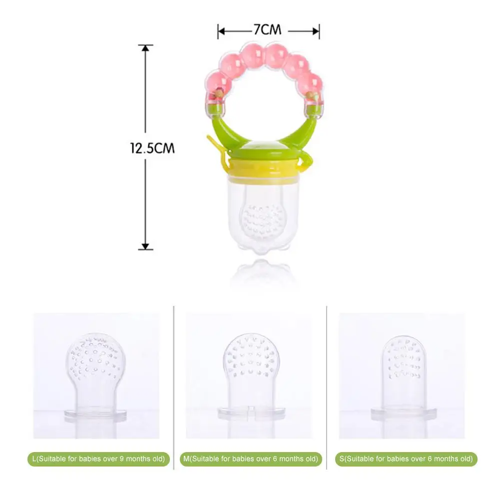 

Baby Food Feeder Baby Fresh Food Fruit Feeder with Rattle Silicone Nipple Pacifier Teething Toy Baby accessories
