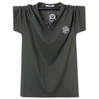 Plus Size XXXXL 5XL 6XL Men Big Tall T-shirt Short Sleeves Green T Shirt Cotton Male Large Tee Summer 2020 Fit T Shirt Homme