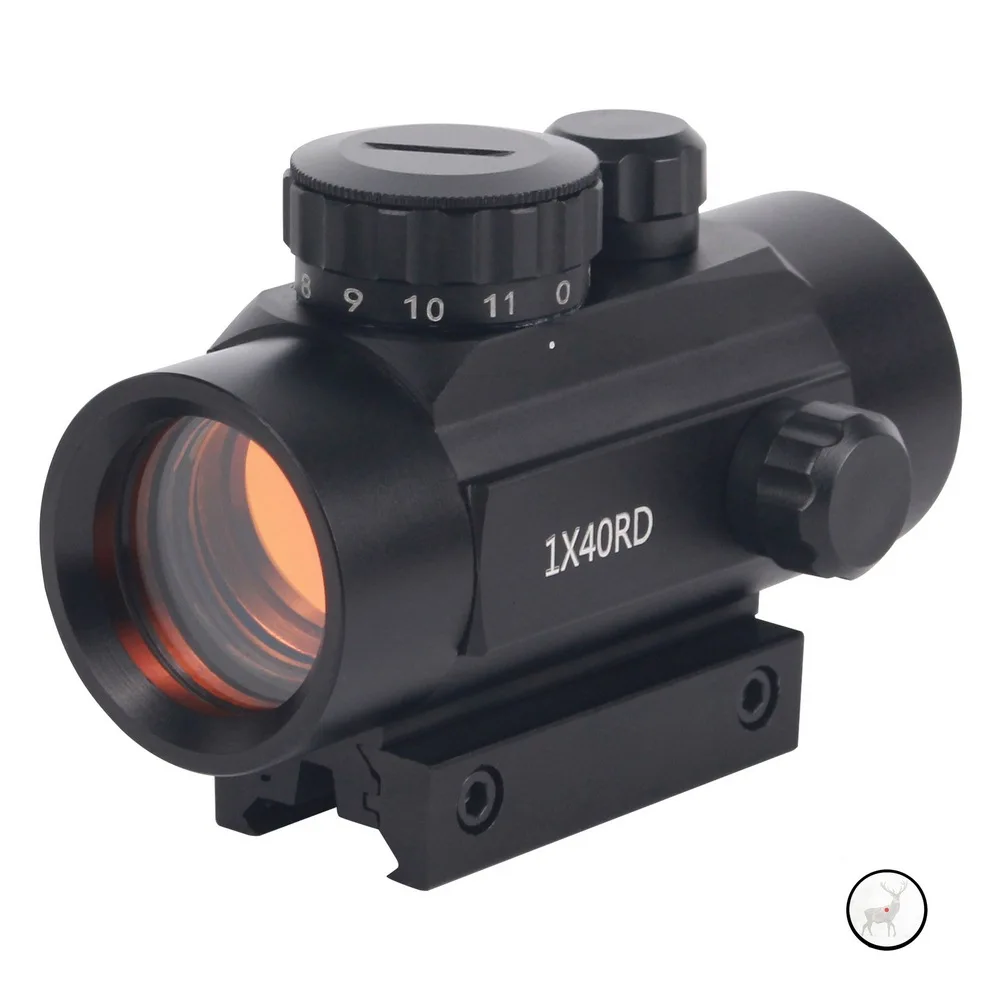 1x40 Red Dot Sight Airsoft тактический точечный прицел охотничий 11 мм 20 | Спорт и развлечения