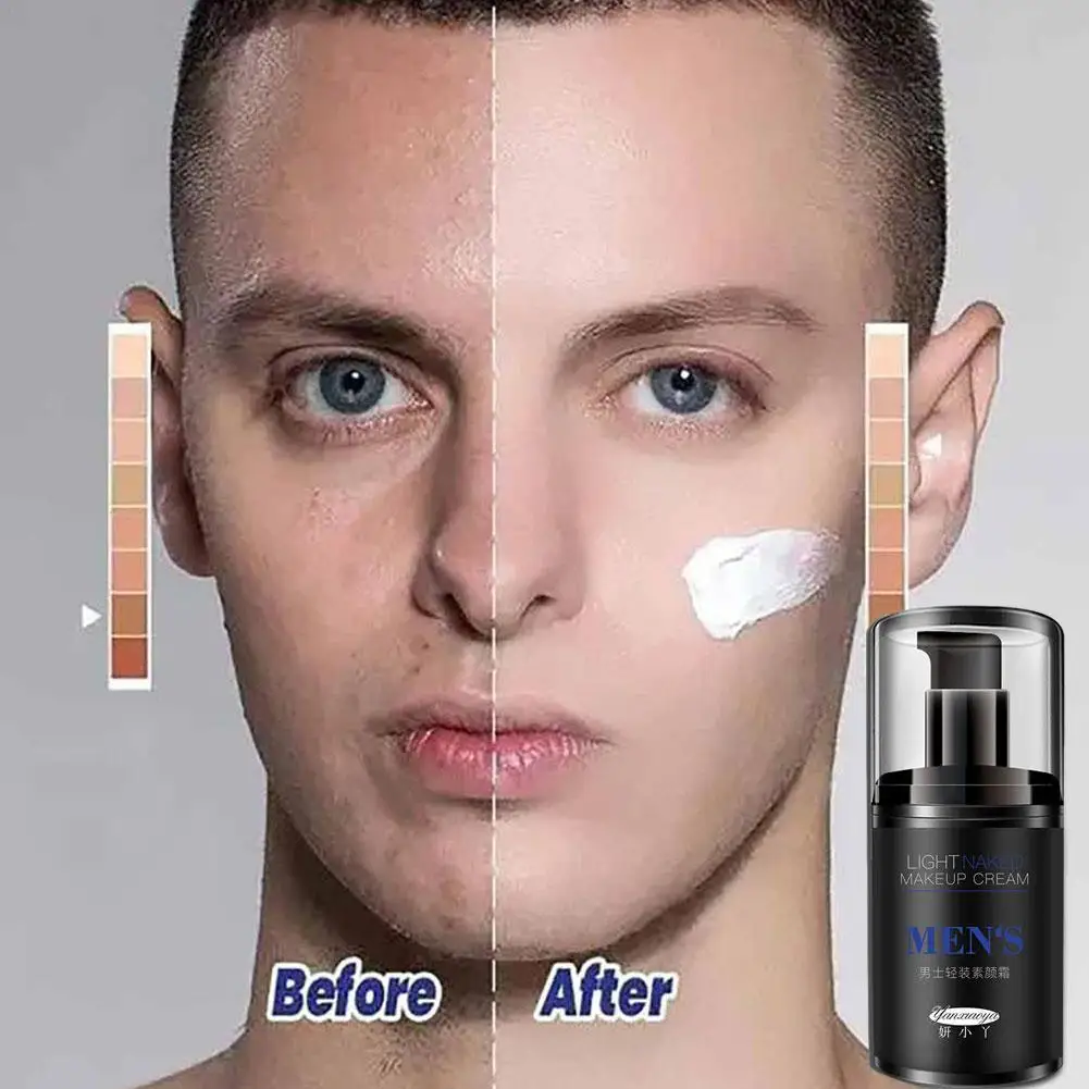 

Men's Makeup Cream, Light Makeup, Concealer, Brighten Skin Tone, Natural Color, Moisturizing And Moisturizing Lazy BB Cream