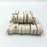 5yardslot 15mm cotton ribbon handmade design printed ribbon for apparel sewing fabric diy wedding christmas decoration