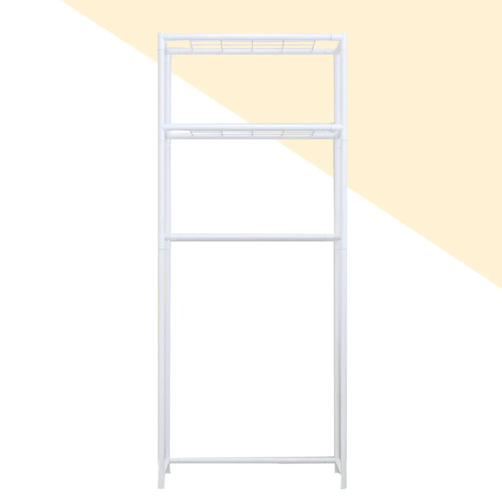 

3 Tier Over the Toilet Storage Rack Floor Kitchen Storage Rack Bathroom Kitchen Organizer(White)