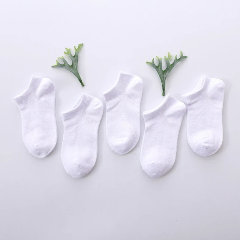 5 пар/лот носки для малышей короткие белого цвета мальчиков и девочек мягкие