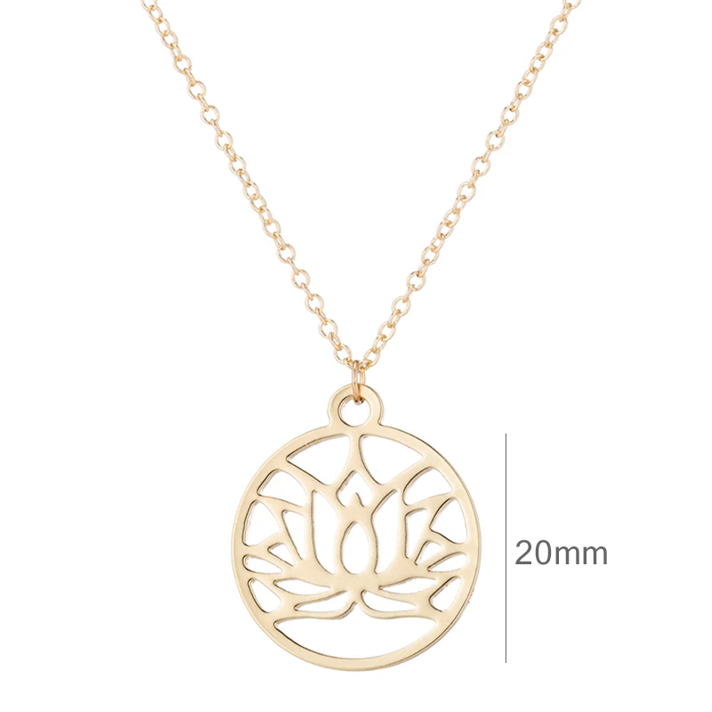 Цепочка-чокер Sasusp из нержавеющей стали с подвеской в виде цветка лотоса ожерелье