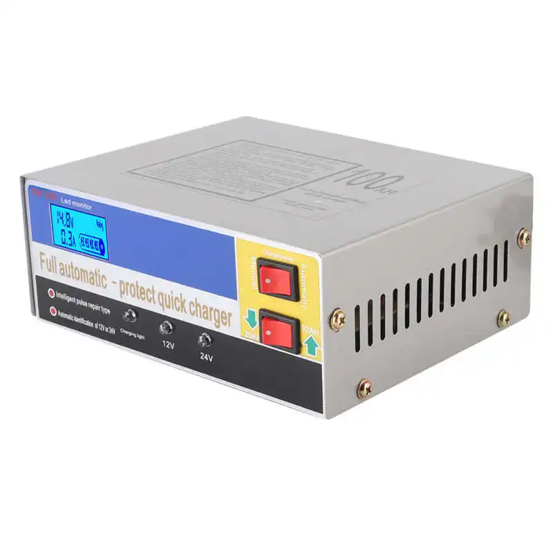 

PWM Battery Charger 12V/24V 10A Battery Charger PWM Automatic Charging Pulse Repairing for Car Yacht AU Plug 250V Battery