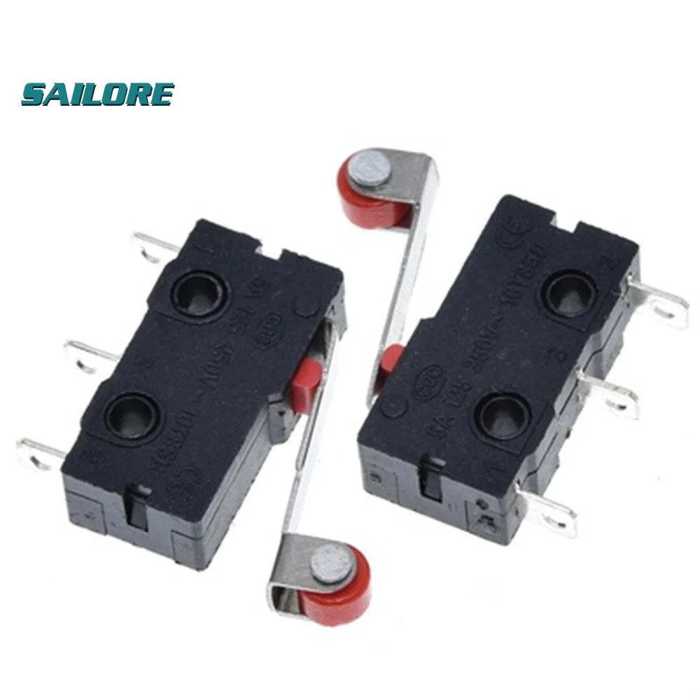 

10pcs New Micro Roller Lever Arm Normally Open Close Limit Switch KW12-3 KW11-N
