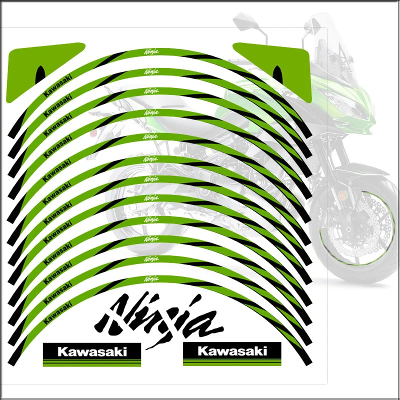 

Светоотражающие наклейки на колеса мотоцикла, универсальная лента 17 дюймов для обода гоночных шин KAWASAKI NINJA