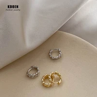 minimalist gold silvery metal chain twist button on ear fashion versatile jewelry for woman wedding party girls unusual earring