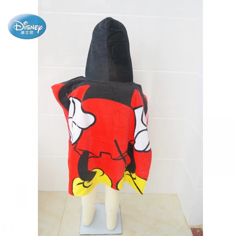 Disney/ хлопок, полотенце-накидка с капюшоном для девочек и мальчиков с изображением Минни и Микки Мауса, впитывающее пляжное полотенце-накидка для малышей, 60X120 см