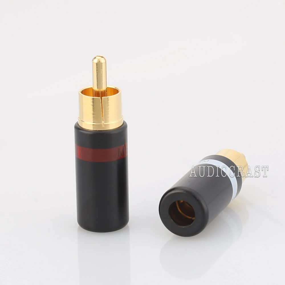Hifi 4 шт. позолоченный Rca Штекер Аудио AMP межблочный rca разъем